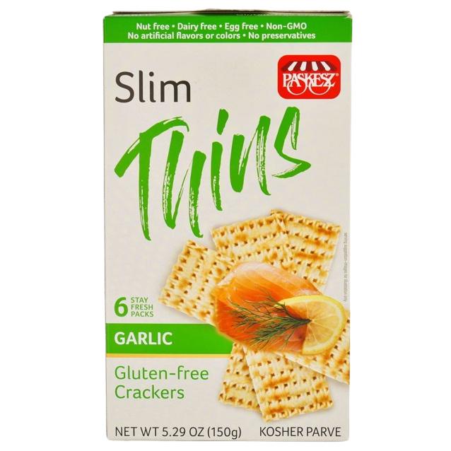 SLIM THINS GARLIC GLUTEN FREE CRACKERS KLP 150 GR.